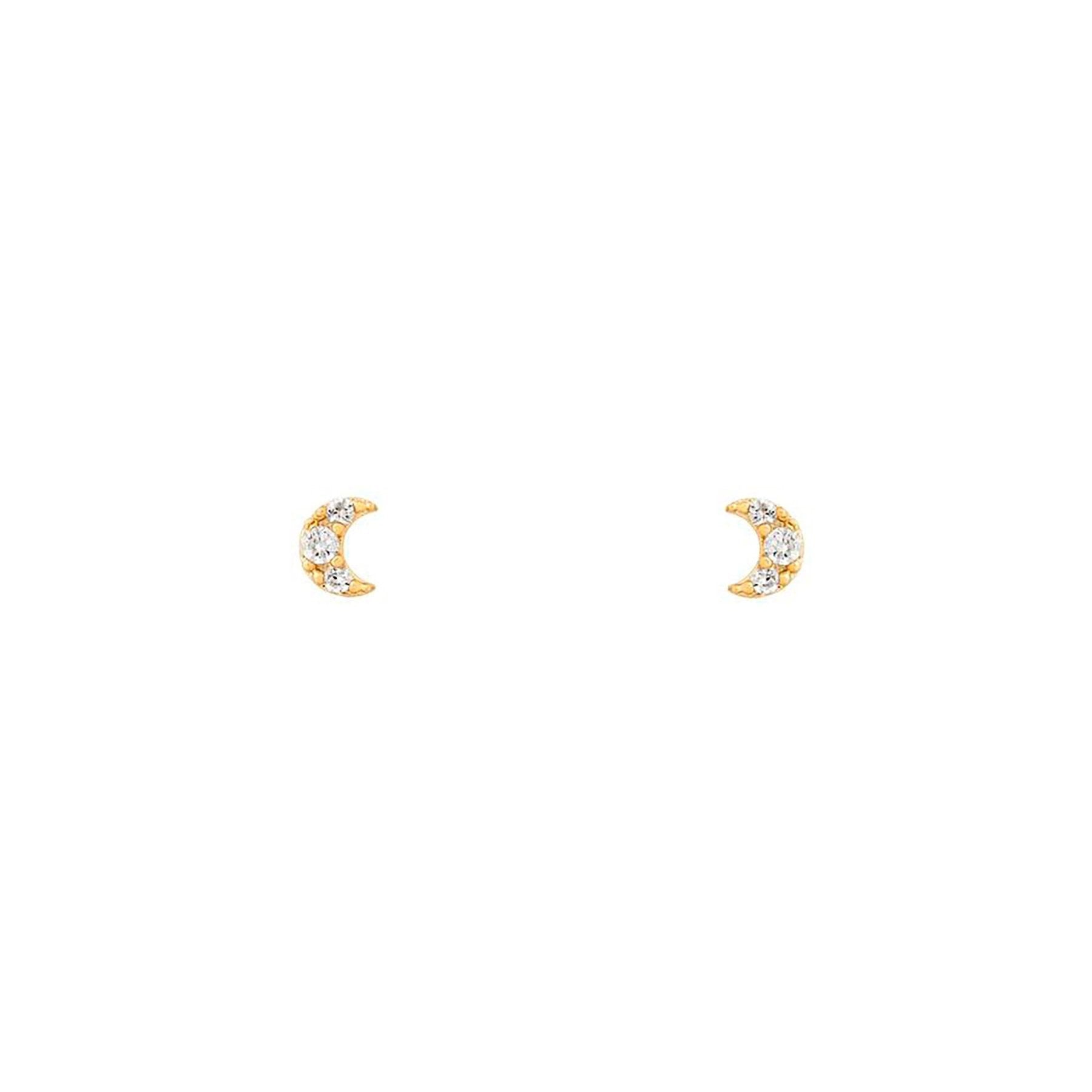 Neues Design Edelstahl Zirkonia Ketten-Creolen Für Frauen Stern-Mond Anhänger Knorpel-Piercing Schmuck